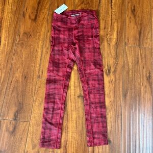 NWT Outdoor Voices Red Plaid Leggings XS